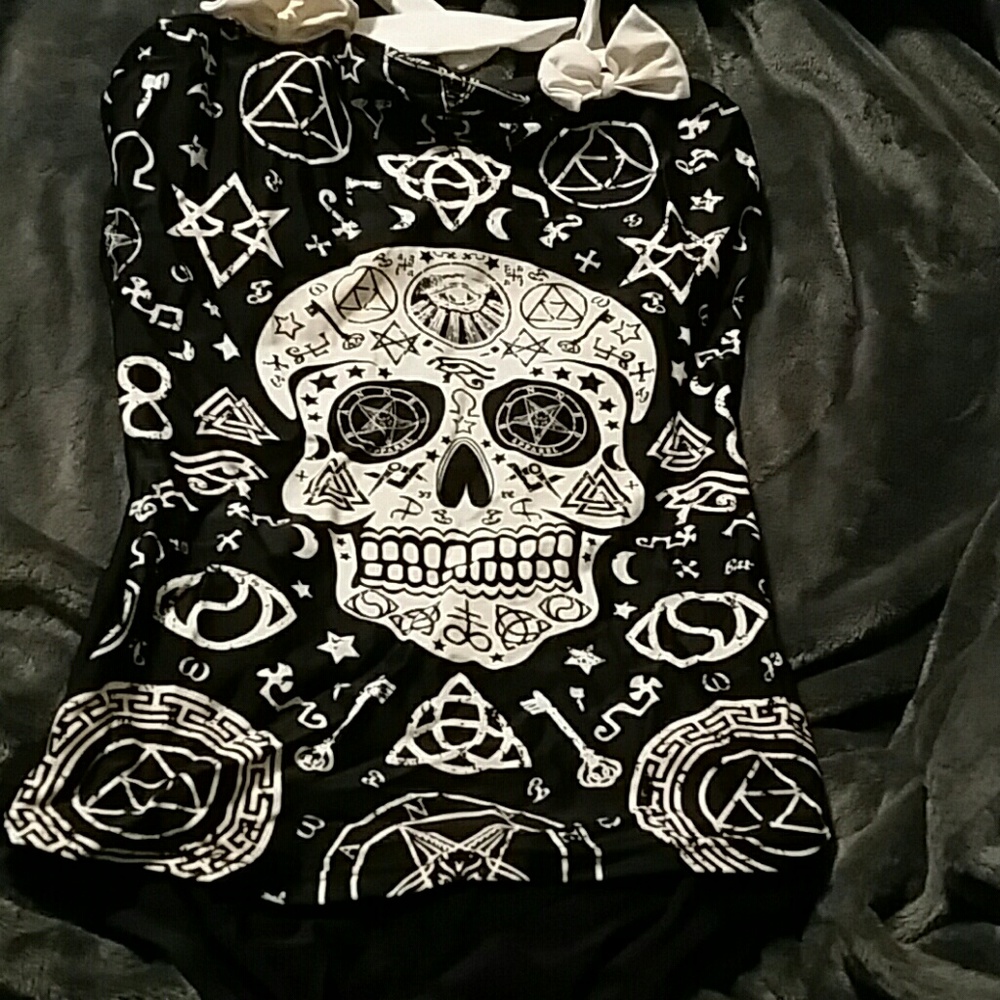 Skull one piece bathing suit